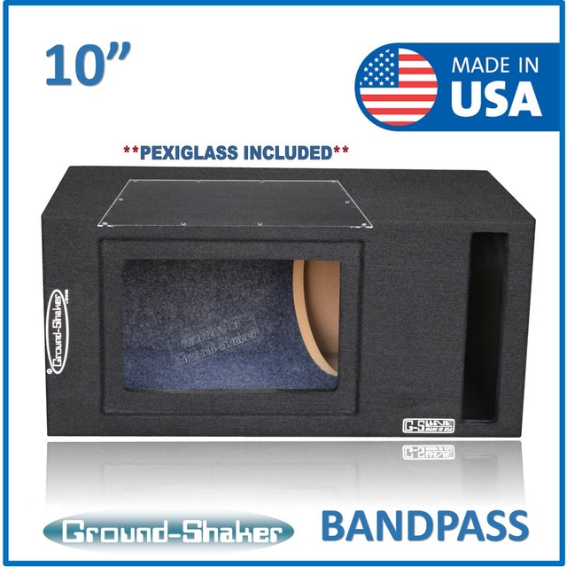 10" Single vented Slot Ported Bandpass Sub Box Subwoofer Enclosure