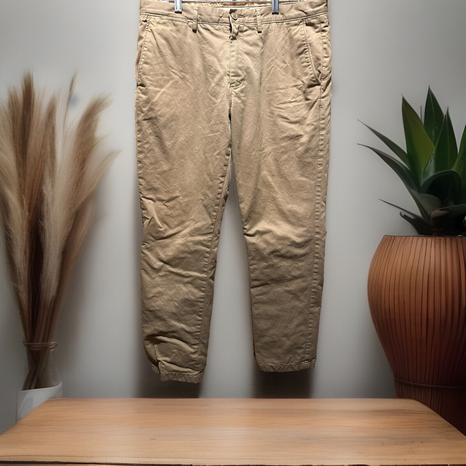 J Crew 770 Men’s Insulated Tan Chino Pants Size 34 x 32