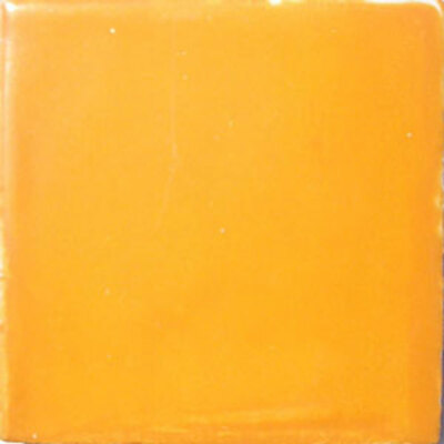 S#007) MEXICAN 4X4 TILES CERAMIC HAND MADE SPANISH STYLE WASHED YELLOW COLOR
