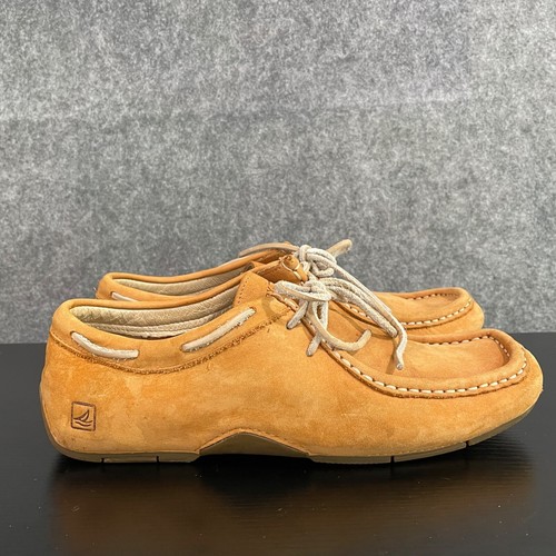 Sperry Top Sider Wallabee Costal Loafers 7M Wheat Suede Lace Up Comfort Moc Shoe - Picture 5 of 14