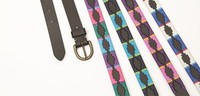 Shires Drover Skinny Belt - Pink/purple/green - 70cm Shires Drover Skinny Belt - Pink/purple/green - 70cm
