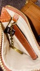 Frye Logan Light Cognac Brown Leather Zip Card Case Wallet with Hidden Key Ring — photo 4