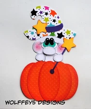 ELITE4U GHOST HALLOWEEN pumpkin paper piecing scrapbook die cut piece 3D PAGE