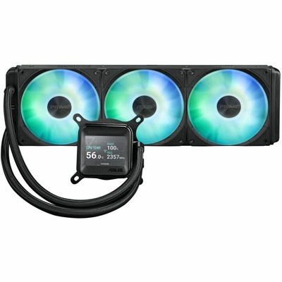 Asus PRIME LC 360 ARGB LCD Cooling Fan/Radiator/Water Block/Pump, 3 Fans, Black