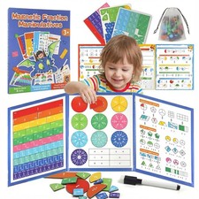 Magnetic Fraction Demonstration Book, Magnetic Fraction Tiles Circles Educat...