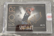 Anthony Edwards 23/24 Noir Spotlight Signatures Horizontal Autograph  /75 