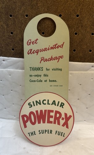 VTG SINCLAIR GASOLINE COCA COLA BOTTLE HANGER