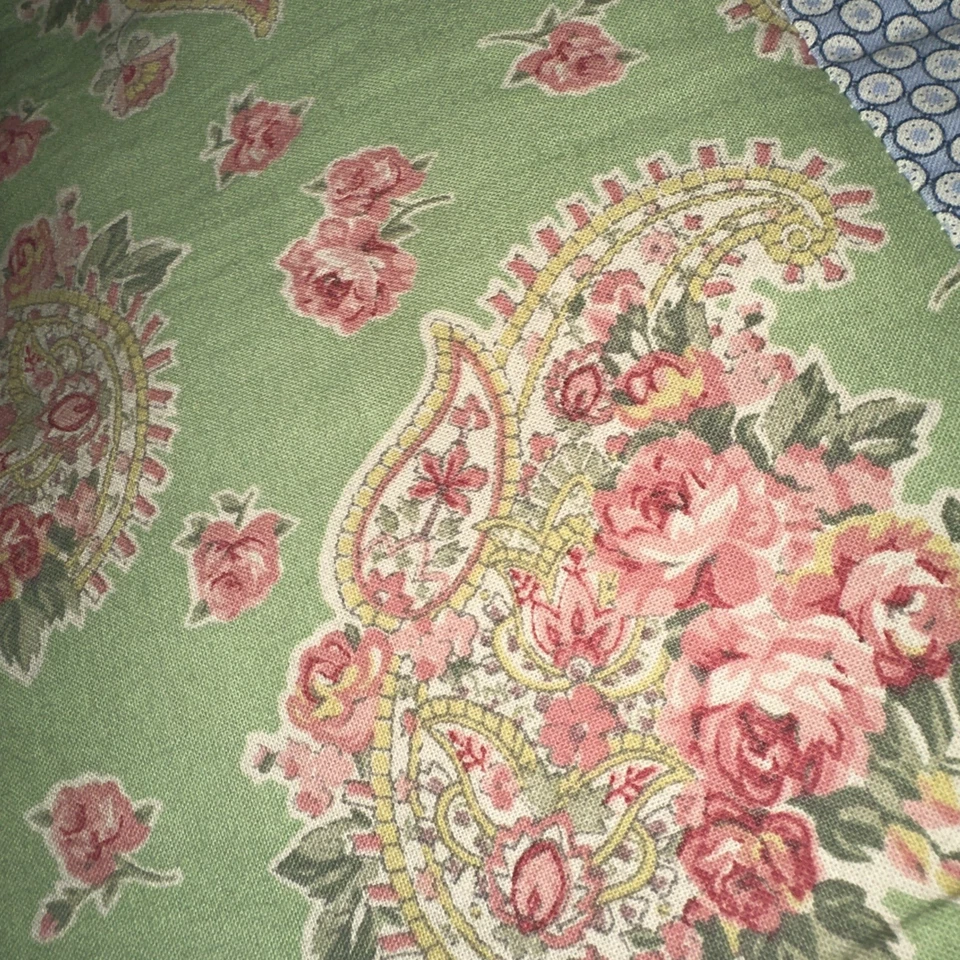 Edredón vintage Tommy Hilfiger Cabbage Rose rosa amarillo floral completo/queen usado en excelente estado Foto 2 de 4