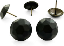 60PCS Big Size 1-Inch Matte Black Upholstery Tacks Vintage Design,Decorative Nai