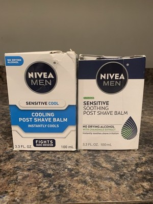 2 Pack Nivea Men Sensitive Cool Cooling Post Shave Balm 3.3oz New Damaged Box