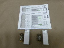 Amperex 6922 PQ Gold Pin Tube Matched Pair w/ Roe-Test Data Strong ECC88 6DJ8