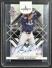 JOSE RAMIREZ 2025 TOPPS TRANSCENDENT COLL #TAIC-JRA ICONS CHROME AUTO 2/25