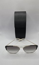 Prada PR54VS 2640A7 Gold/White Metal Frame Sunglasses. Missing Nose Pads