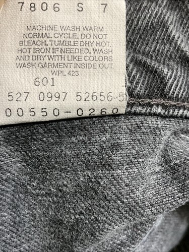 Vintage Levi's 550 Jeans Mens 34x32 Black Made In USA Baggy Loose Fit 90s Denim - Picture 6 of 7