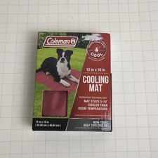 Coleman Pet Dog Cooling Mat Self-Cooling Gel 12 X 16  RED Indoor / Outdoor