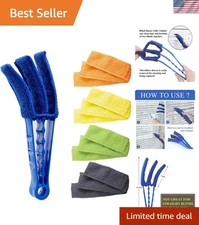 Window Blind Cleaner Duster Brush with 5 Microfiber Sleeves - Blind Cleaner T...