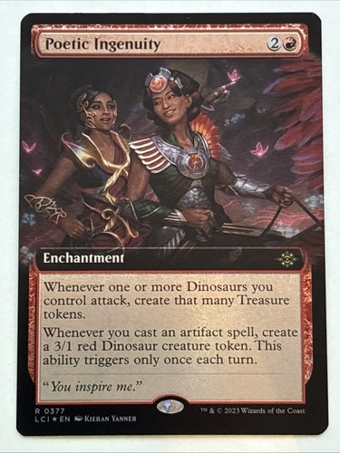 MTG The Lost Caverns of Ixalan Poetic Ingenuity Extended Art Foil 0377 NM Rare