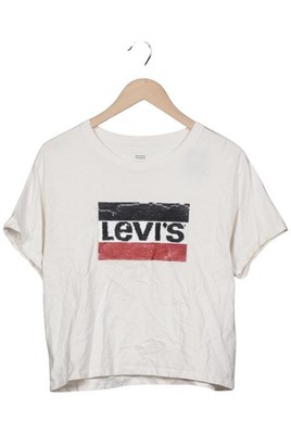 Levis T-Shirt Damen Shirt Kurzärmliges Oberteil Gr. S Baumwolle Crem... #ujikmyt
