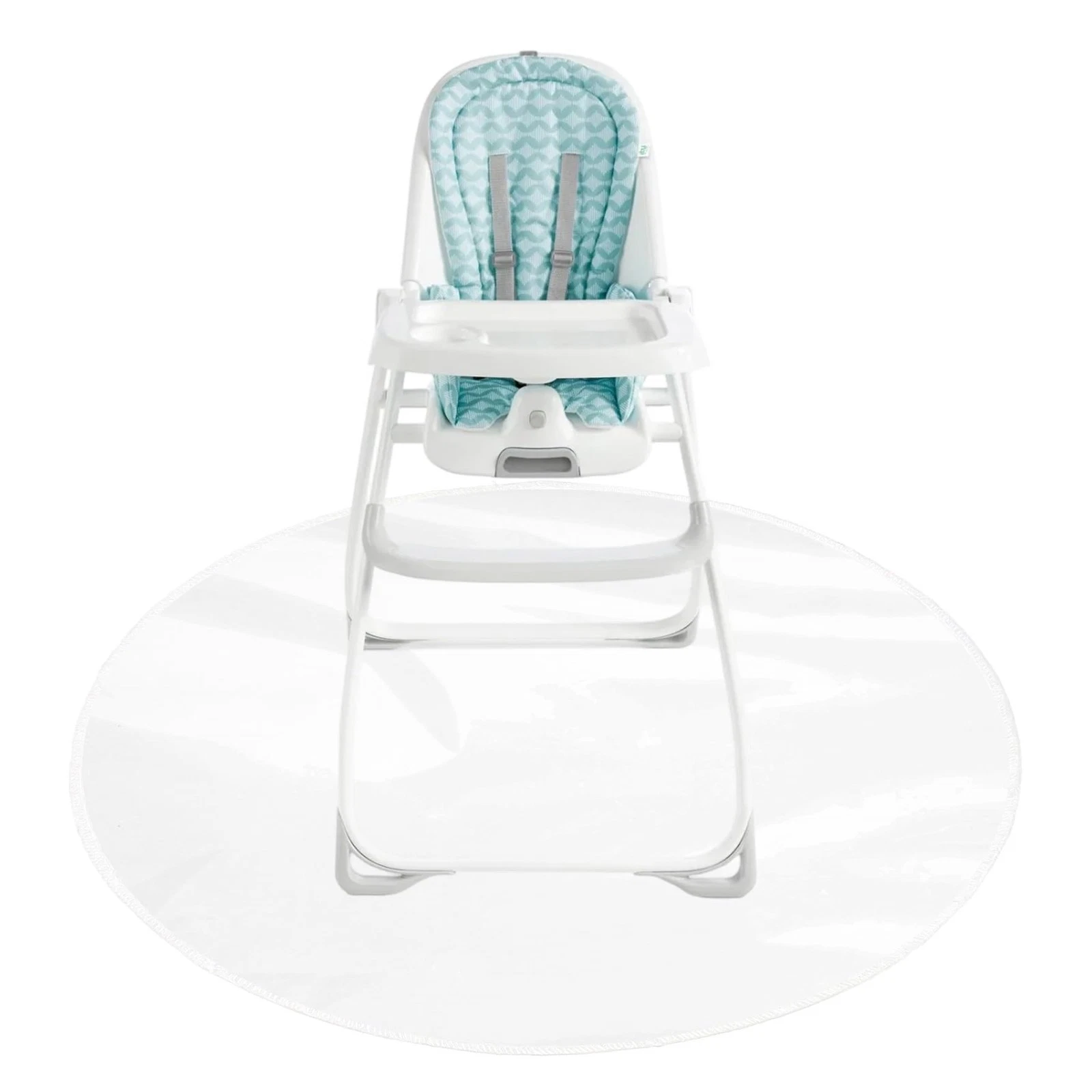 54" High Chair Mat for Floor, 2-Pack Round Splat Mat, Plastic Waterproof Floo...
