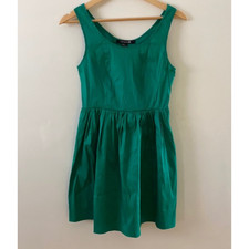 Forever 21 Green Fit & Flare Sleeveless Dress Medium
