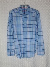 Robert Graham Light Blue Windowpane Dress Shirt