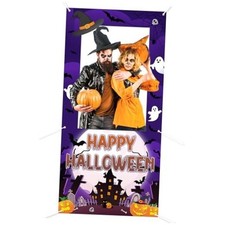 Halloween Photo Booth Props Frame Party Decorations 35 x 73Inch Purple