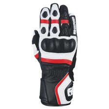 Oxford RP-5 2.0 Motorcycle Motorbike Leather Gloves White / Black / Red