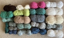 DK Yarn - Assorted Part Balls Over 1kg Total Weight. Mixed Colours.