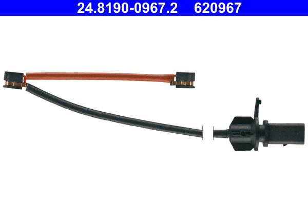 Rear ATE 24.8190-0967.2 Warning Contact, brake pad wear for AUDI,PORSCHE
