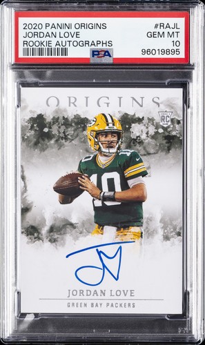 2020 PANINI ORIGINS ROOKIE AUTOS #RAJL JORDAN LOVE PSA 10 AUTO