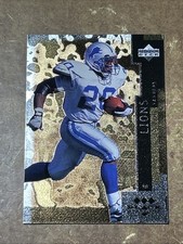 1998 Upper Deck Black Diamond Barry Sanders Triple Diamond SP Gold Background