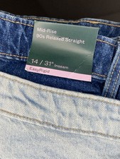 Wild Fable Women's Mid-Rise 90's Relaxed Straight Jeans - Size US 14 NWT