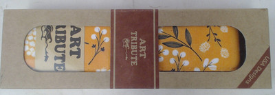 Art Tribute Guitar Strap for Acoustic & Electric Guitars Orange Yellow Flowers