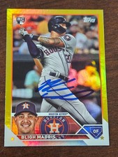 2023 Topps Gold Foil BLIGH MADRIS Astros In-Person Signed Autographed AUTO