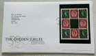 GB QEII 2002 The Golden Jubilee Wilding Prestige Pane RM FDC Better Windsor SHS