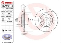 2X Brembo Bremsscheibe 08.A112.11 FüR Mazda
