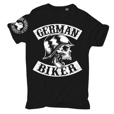 Herren T-Shirt German Biker MC Custom Chopper Germany Motorcycles Club Verein