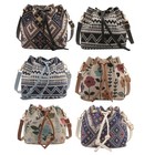 Women Bucket Bag Fashion Messenger Bag Ethnic Styles Shoulder Bag Crossbody Bag