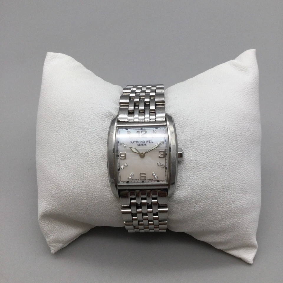 Reloj Raymond Weil Don Giovanni Mujer 23mm Diamante Suizo 5976 Batería Nueva 5.75" Foto 2 de 4