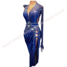 jz Handmade Women Samba Ballroom Swing Salsa Rumba Latin Dance Dress RHYTHM