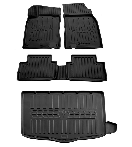Gummimatten FußMatten Kofferraumwanne FüR Nissan Qashqai J11 2014-2021-image