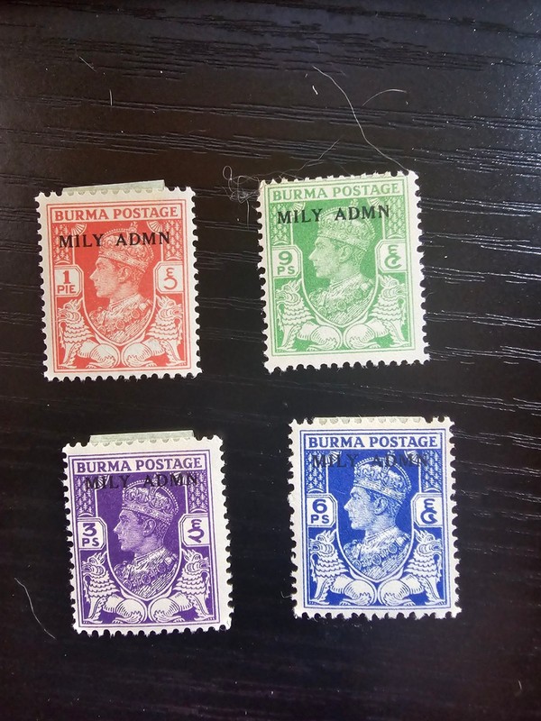 Burma stamps, lot of 10, unused
