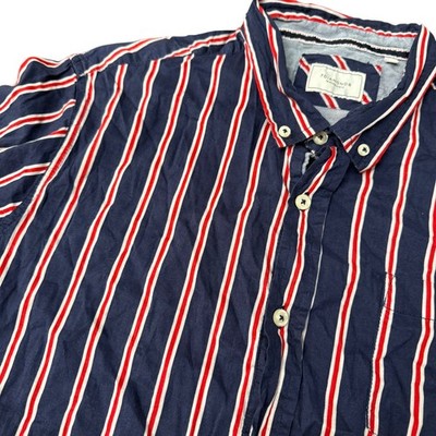 7Diamonds Mens Touch of Life Striped Short Sleeve Button Down Shirt SMK-6691 L
