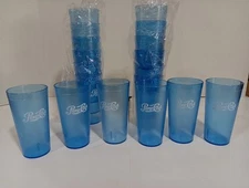 Vintage Pepsi-Cola Restaurant Diner Cups ~ Blue ~ Lot of 6. 