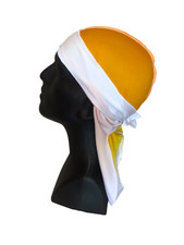 Silky Orange Durag for 360 Waves Hair Wavy