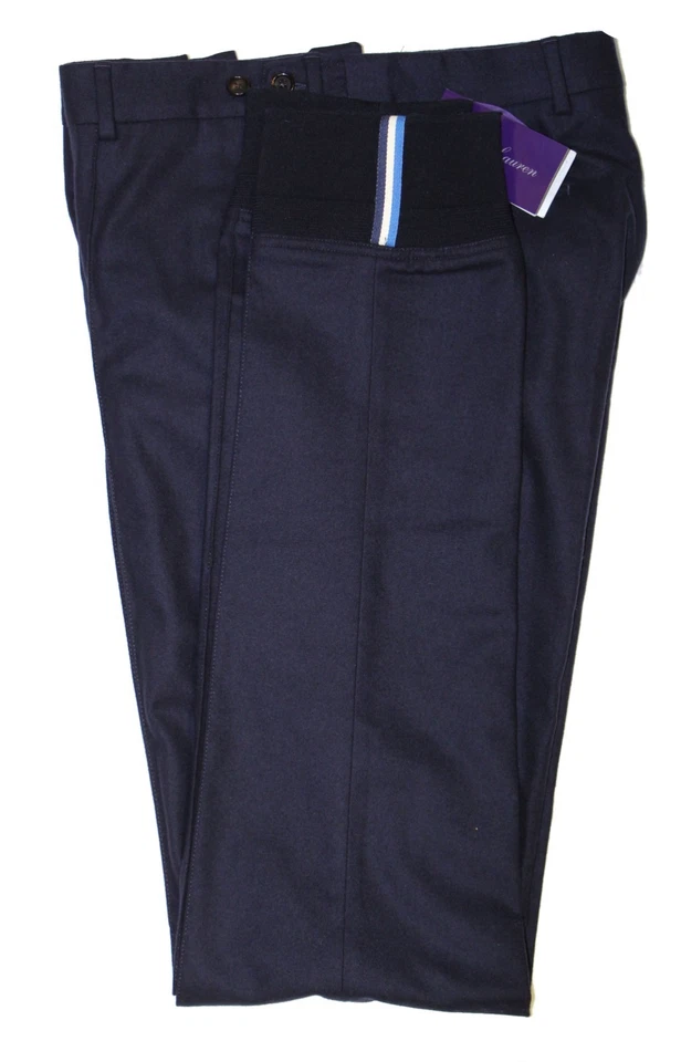$695 Ralph Lauren Púrpura Etiqueta Anthony Azul Marino Slim Lana Franela Pantalón Jogger 36 Foto 3 de 4