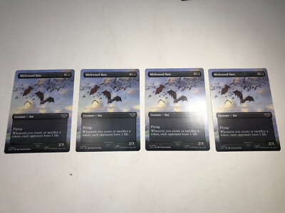 LTR Mirkwood Bats x4 playset borderless non-foil 0421 MTG Lord the Rings scene