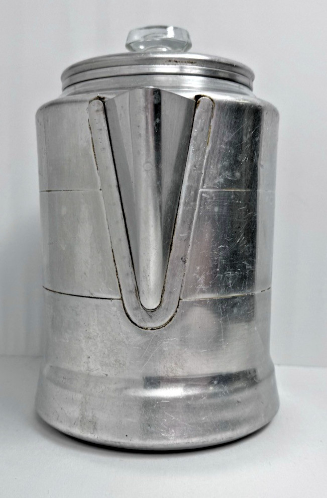 VINTAGE COMET STOVETOP ALUMINUM 9 CUP CAMPING COFFEE POT PERCOLATOR