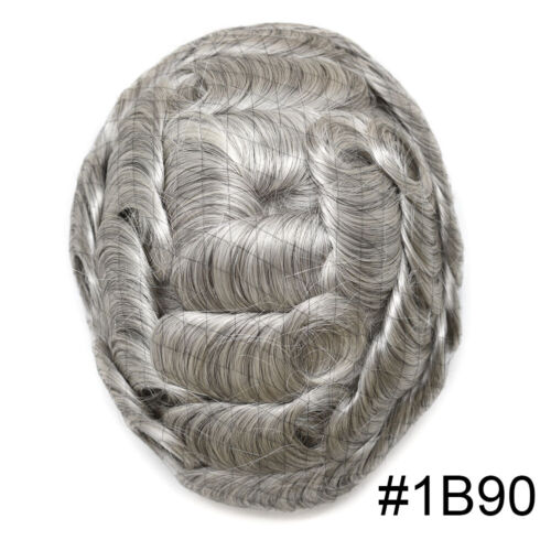 Full French Lace Mens Toupee Hairpiece Bleached Human Hair Replacement System US - Picture 39 of 79