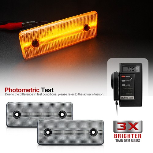 2x Clear LED Amber Side Marker Light For Freightliner/Dodge Sprinter 2500 3500 - Picture 9 of 15
